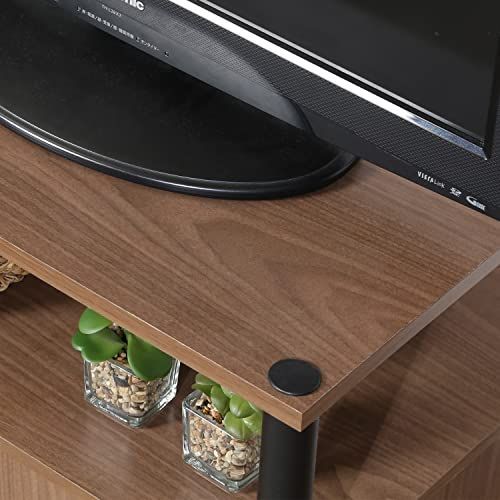 送料込み　テレビ台　木目調　ブラウン　茶色 テレビ台 テレビボード 幅120cm 完成品 スライド扉 木製 : 家具