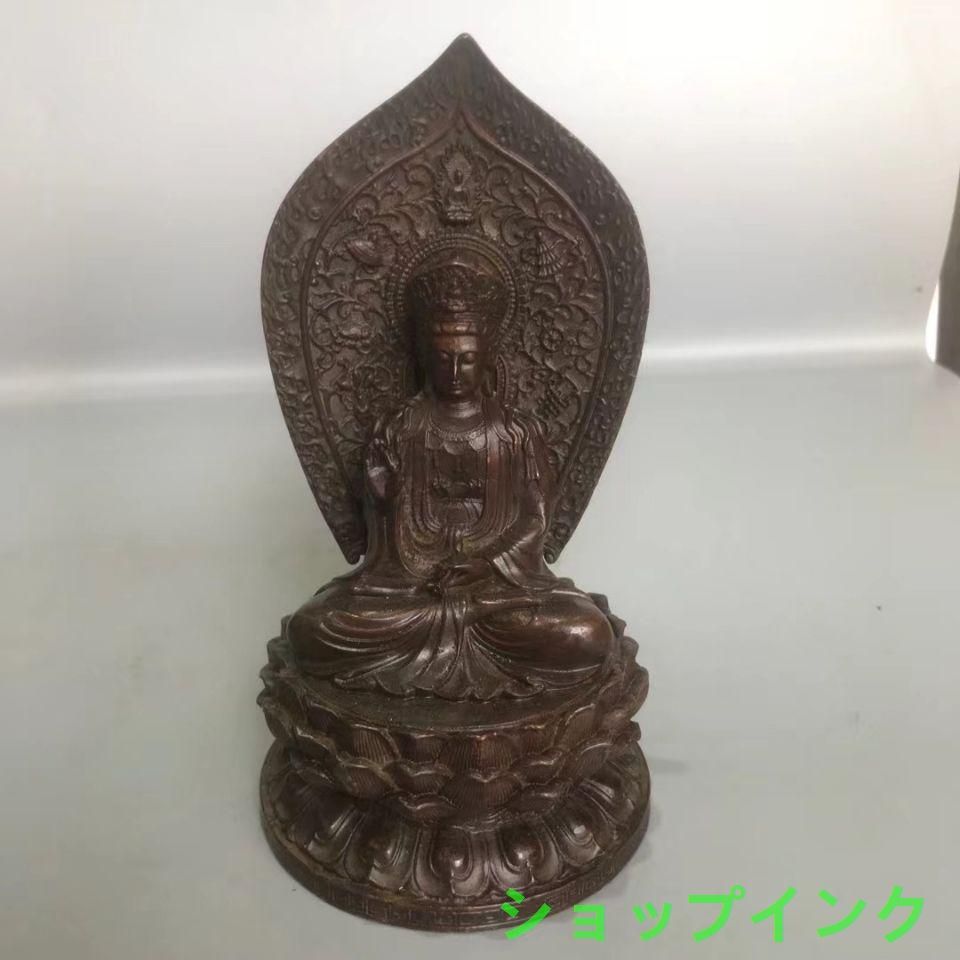 仏教美術 菩薩 観音 銅製 仏像 彫刻 置物 開運 風水 仏教美術 菩薩 観音 銅製 仏像 彫刻 置物 開運 風水 - メルカリ