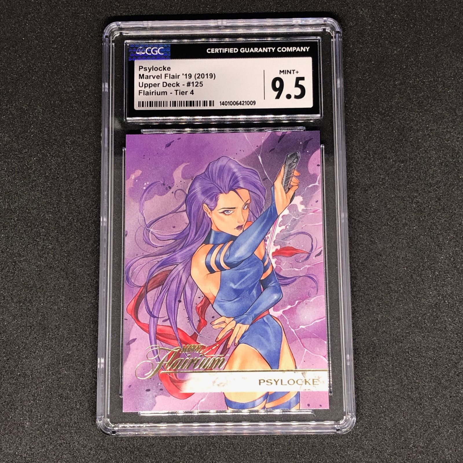 Psylocke サイロック 2019 Flair Marvel ベースカード 125 CGC 9.5 桃桃子