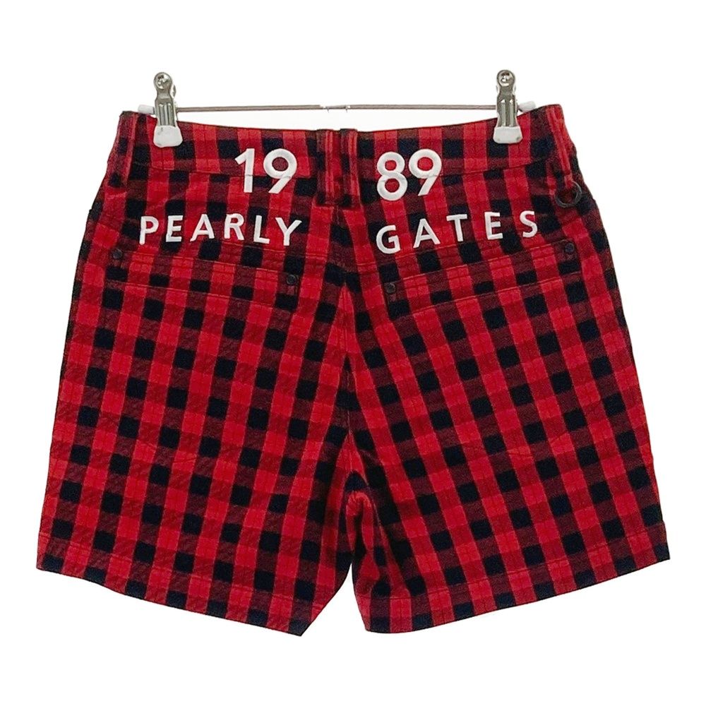 サイズ 00 PEARLY GATES パーリーゲイツ 055-1232004 ショートパンツ チェック柄 レッド系 240101528518 ゴルフウェア レディース ストスト