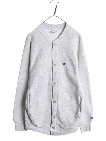 90s USA製 ☆ チャンピオン リバースウィーブ スナップ カーディガン  