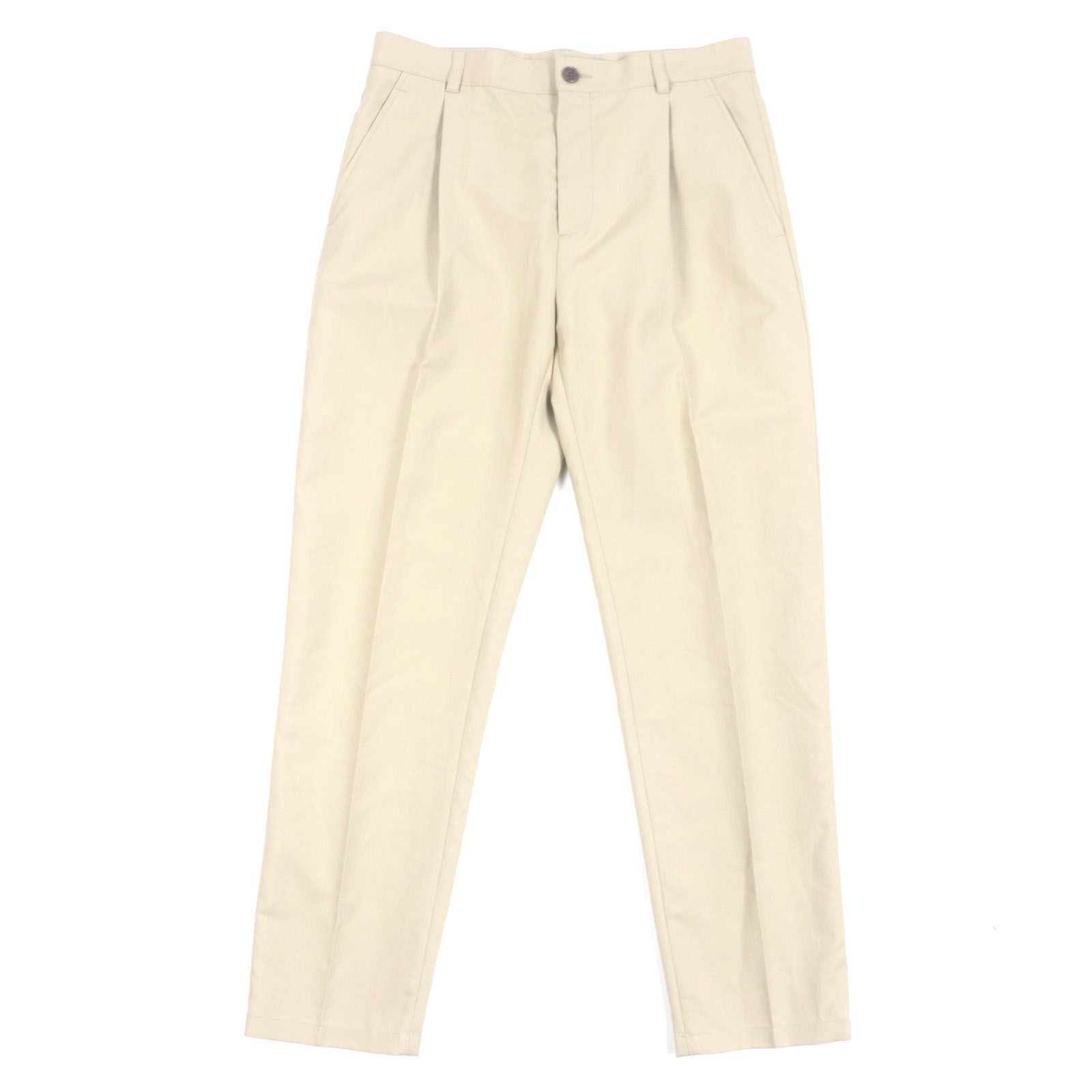 DIOR ディオール オム 023C135A4451 コットン ロゴ入りボタン パンツ スラックス ベージュ 48 イタリア製 正規品 メンズ