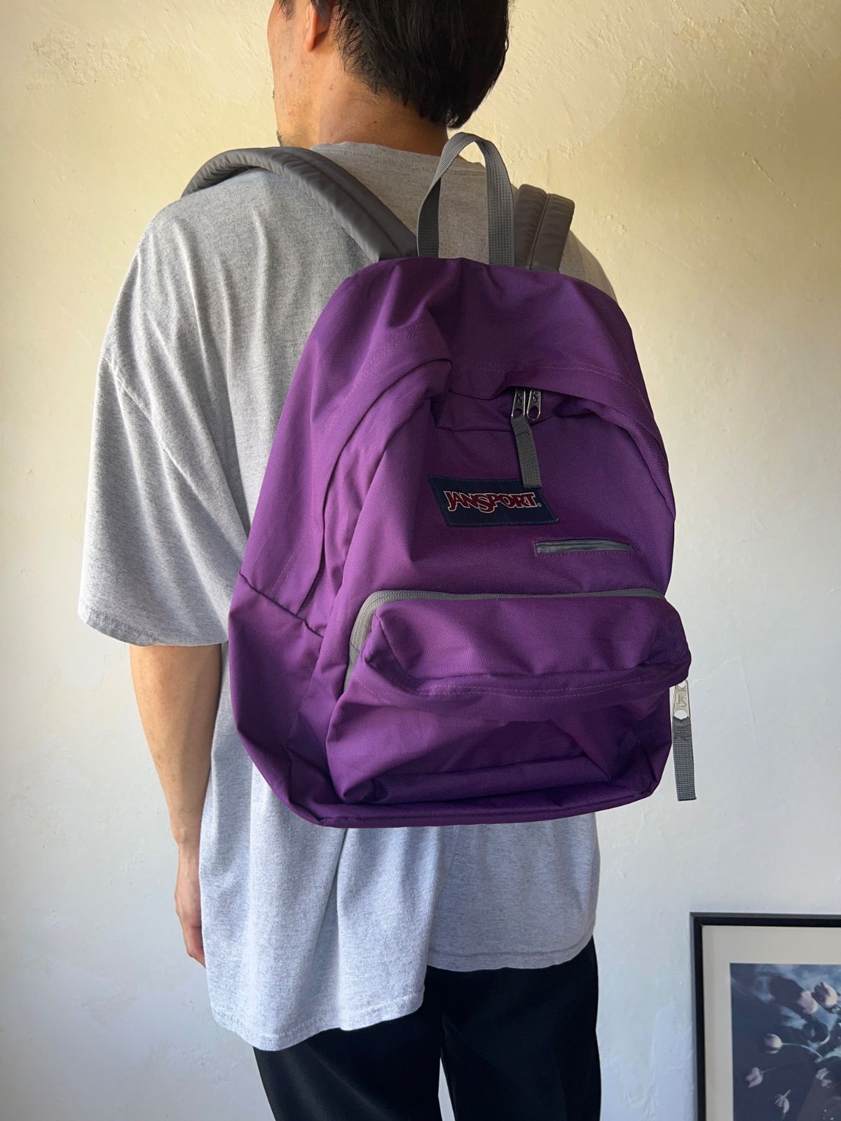 JANSPORT ジャンスポーツ　バックパック　紫　パープルリュック　レトロ 新品✨JANSPORT 紫色 リュック・バックパック35L 公式
