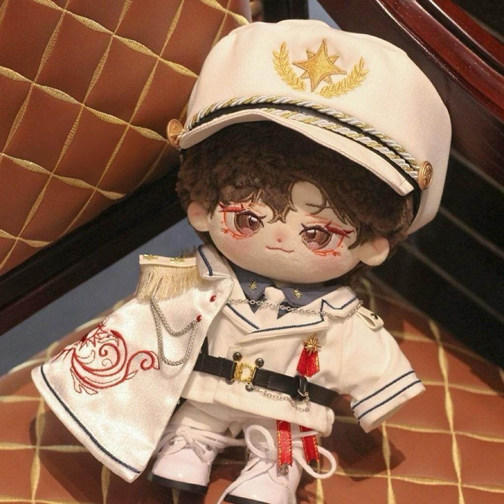 ぬいぐるみ服 20cm 重なら 着せ替え ぬい服 帽子 軍服 白 ぬい活