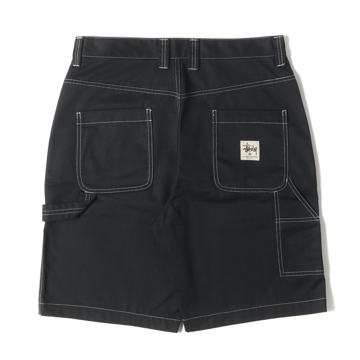 STUSSY ステューシー パンツ サイズ 32 | 21SS T|Cツイル ペインター ワーク ショート パンツ Poly Cotton Work Short | ブラック 黒 | ボトムス ショーツ メンズ