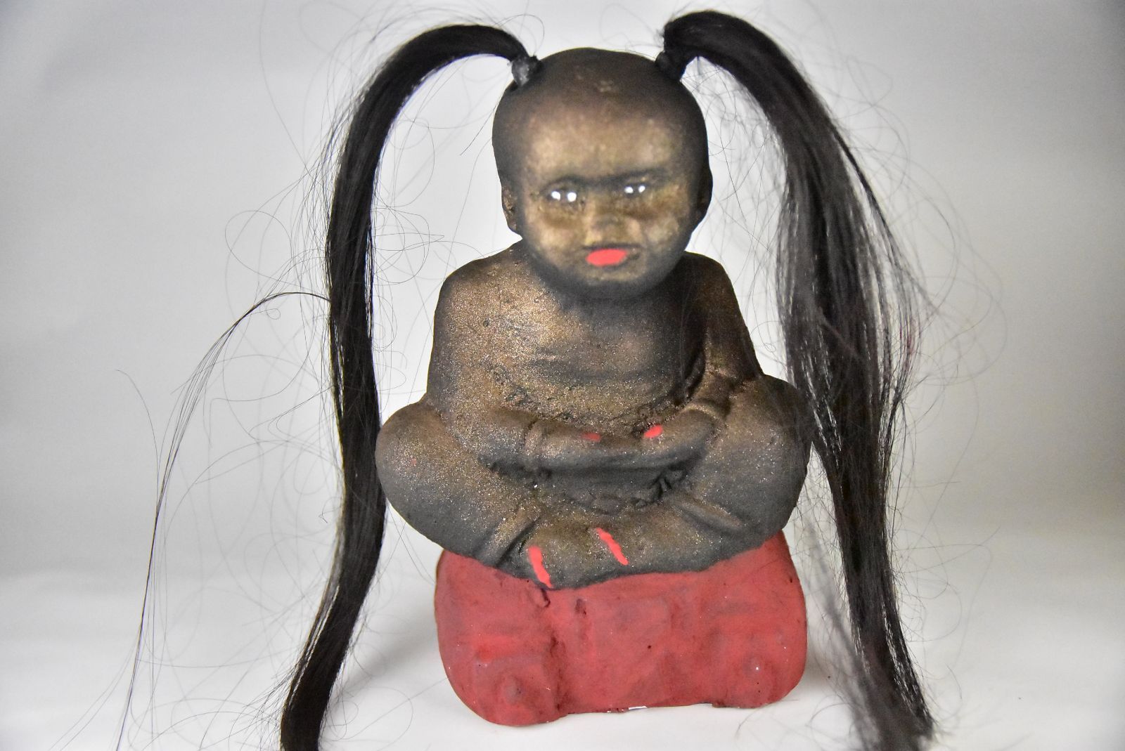 ミャンマー呪物 呪符 クマントーン おさげ髪 金運・開運・商売繁盛の