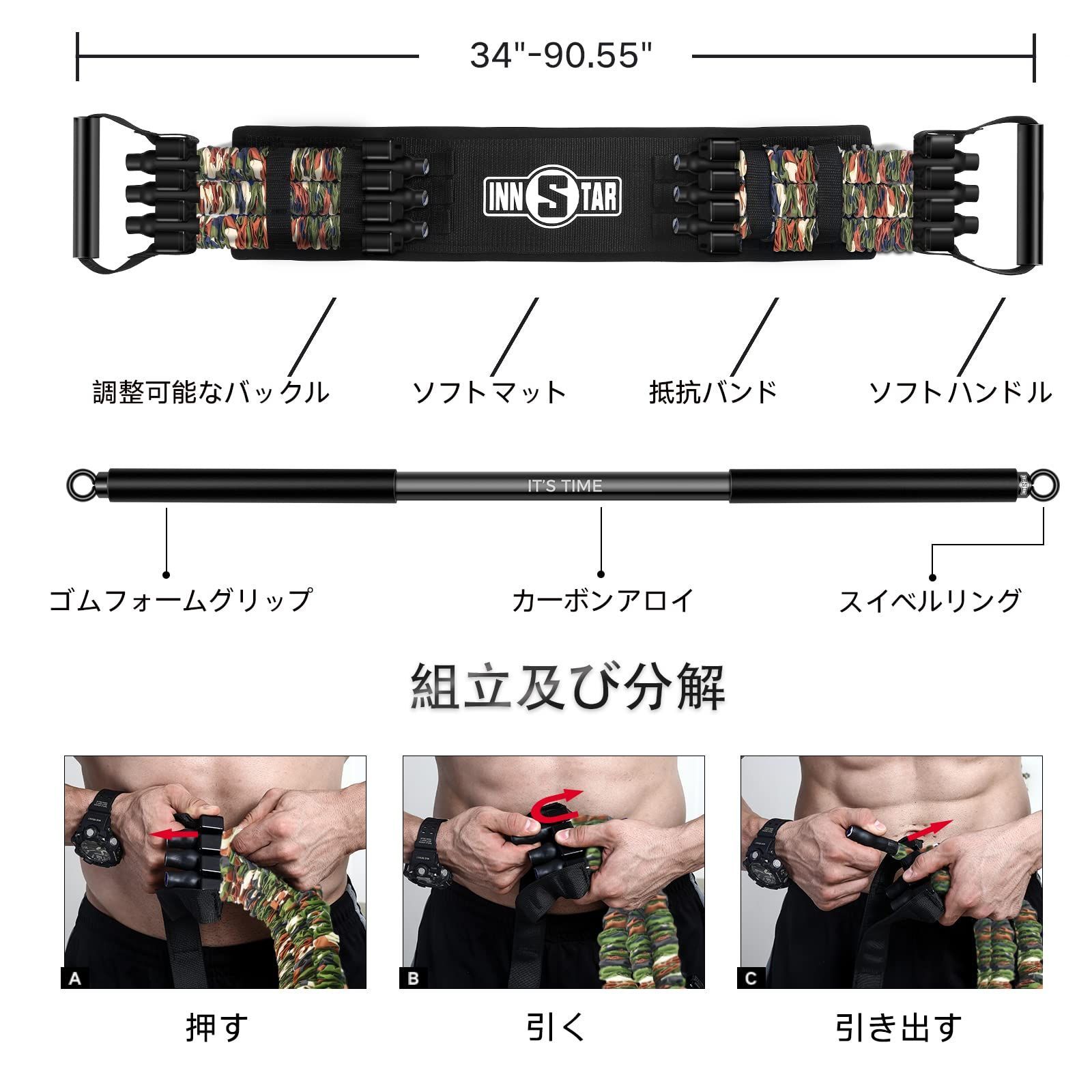 なベンチプレスアシスタンス抵抗バンドセット|筋トレ