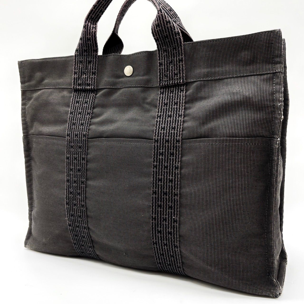 極美品✨HERMES バッグ エールライン トート MM グレー カデナ鍵付き 極美品☆HERMES エルメス☆エールライン カバストートバッグ