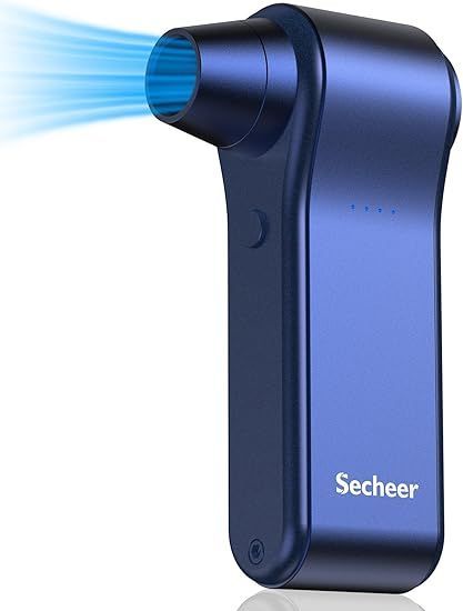 Secheer 電動エアダスター 超強力 エアダスター 最大風速65m|s 4段階風量調整 合金製 ミニジェットファン コードレス 充電式 大容量バッテリー 小型 多用途 キーボード|OA機器|車内|エアコン掃除 除塵 空気入れ 水滴飛ばし