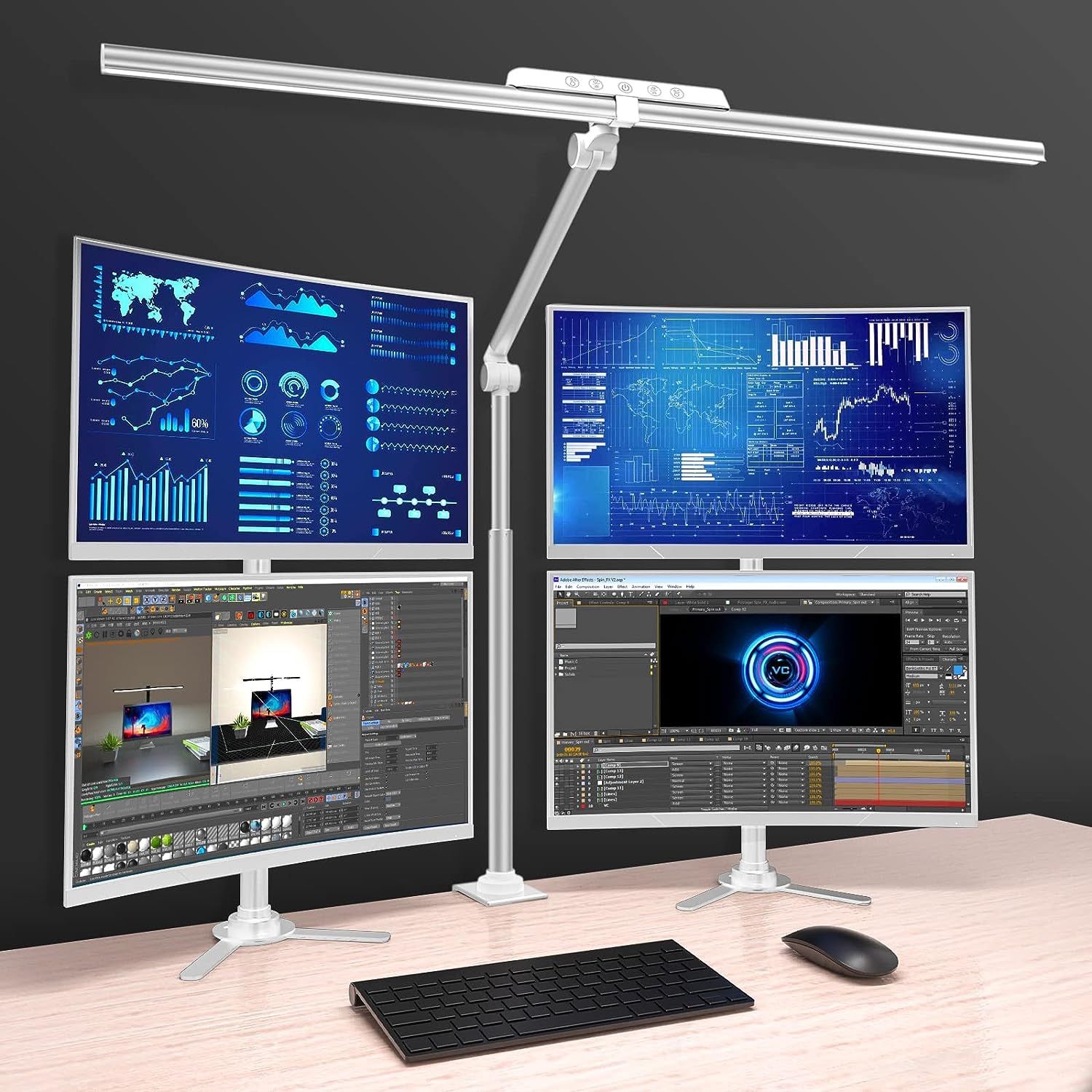 目に優しいスタンドライト、多角度調整機能付き Amazon.co.jp: IFEND