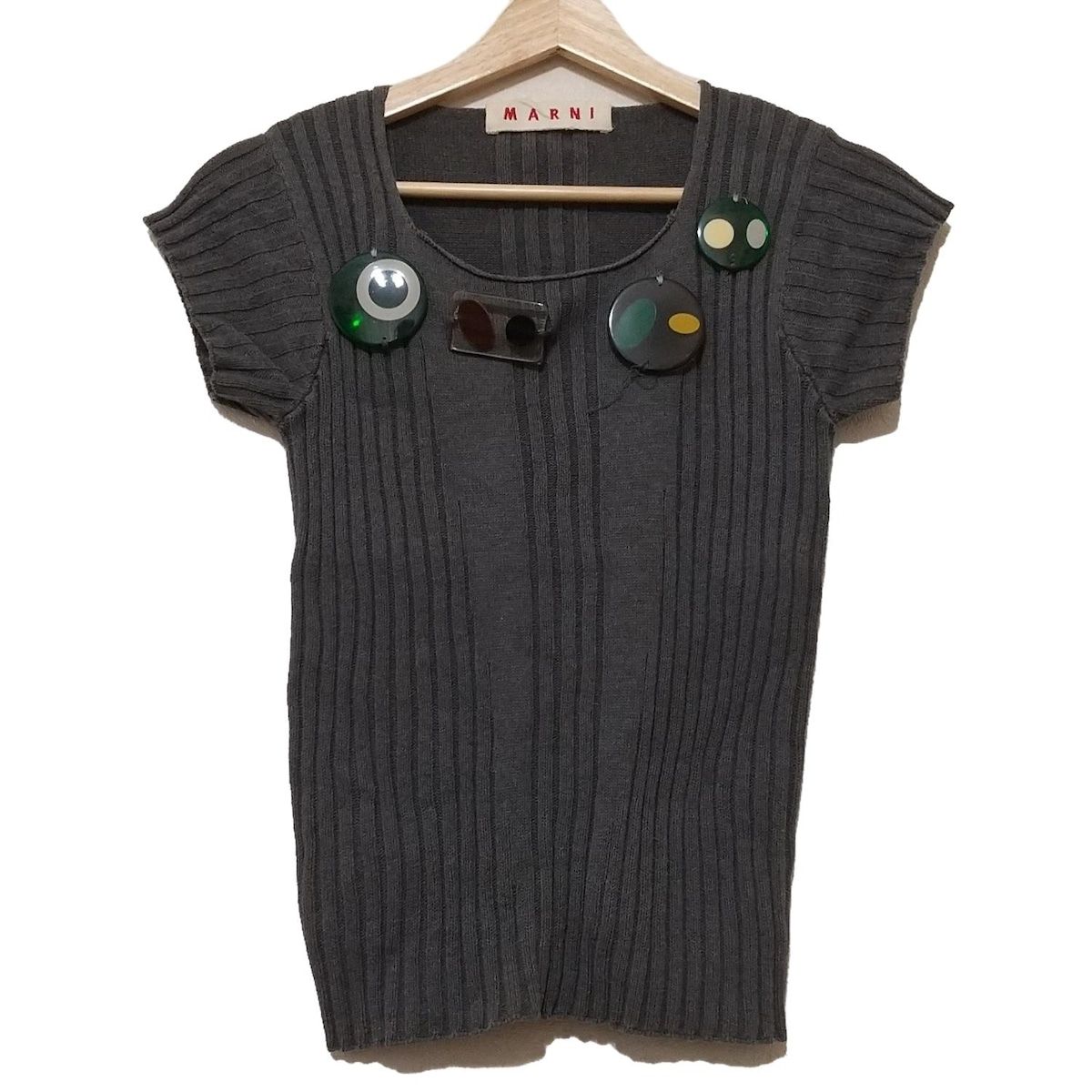 MARNI(マルニ) 半袖セーター サイズ42 M レディース美品 - グレー 