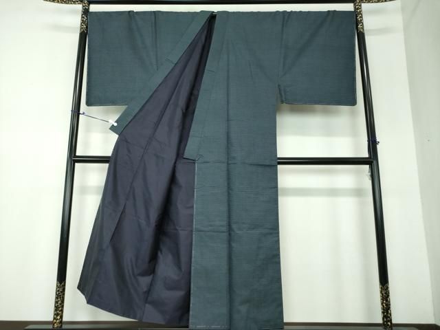 平和屋着物●男性　本場大島紬　アンサンブル　長羽織　100亀甲　総詰め　正絹　逸品　DABA1142ps 平和屋着物○男性 本場大島紬 アンサンブル キングサイズ 長羽織 100