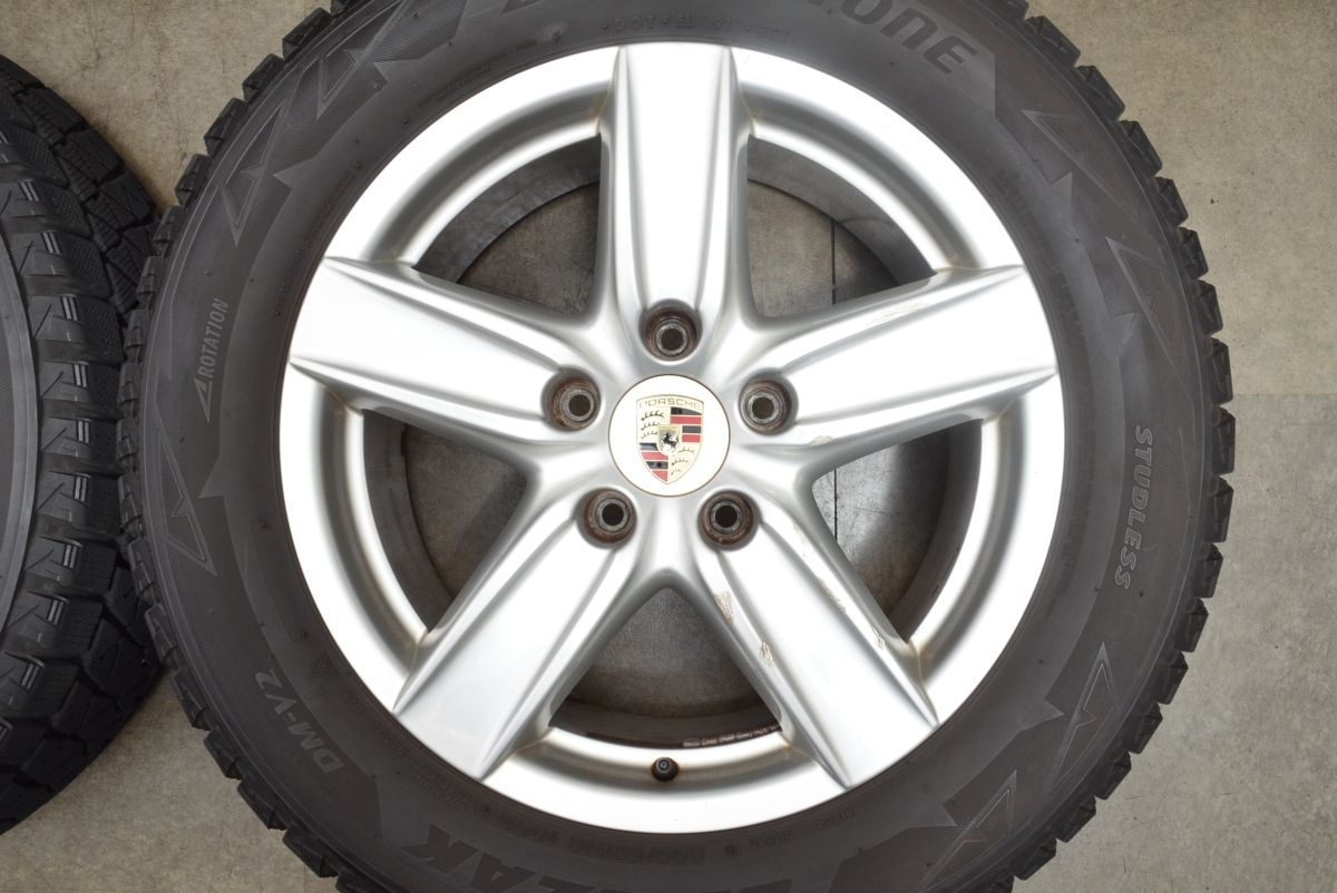 ポルシェ 958 カイエン 純正 18in 8J 53 PCD130 ブリヂストン ブリザック DM-V2 255 55R18 品番 7P5601025D Q7 トゥアレグ FFCRYSTALESIA_COM