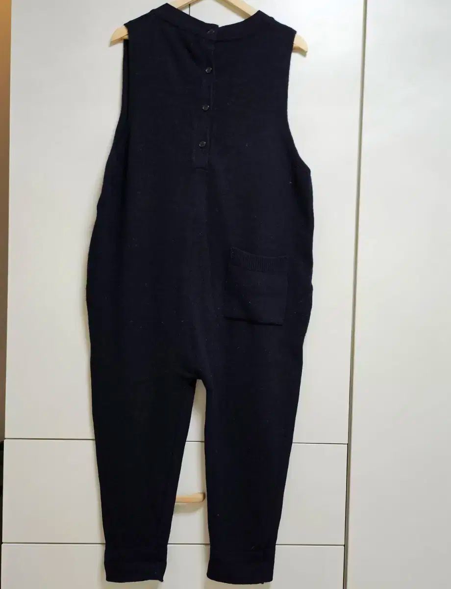 ネイビー ニットジャンプスーツ フリーサイズ