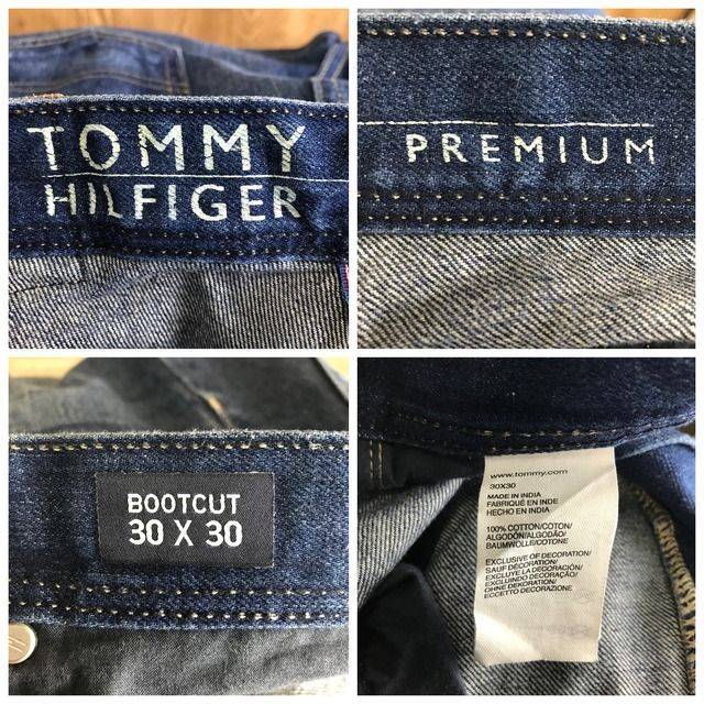 PREMIUMライン TOMMY HILFIGER USED加工 ブーツカット ジーンズ デニム パンツ メンズ S程 トミーフィルフィガー  ストリート アメカジ 古着 e24051003 - メルカリ