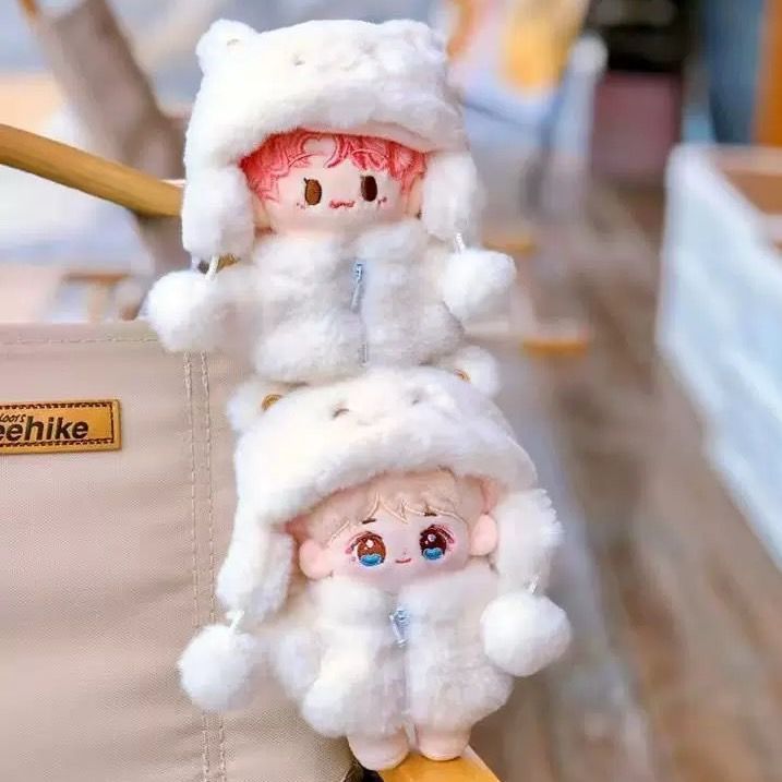 10cm】 ぬい服 かわいい もこもこ くま耳セットアップ お洋服
