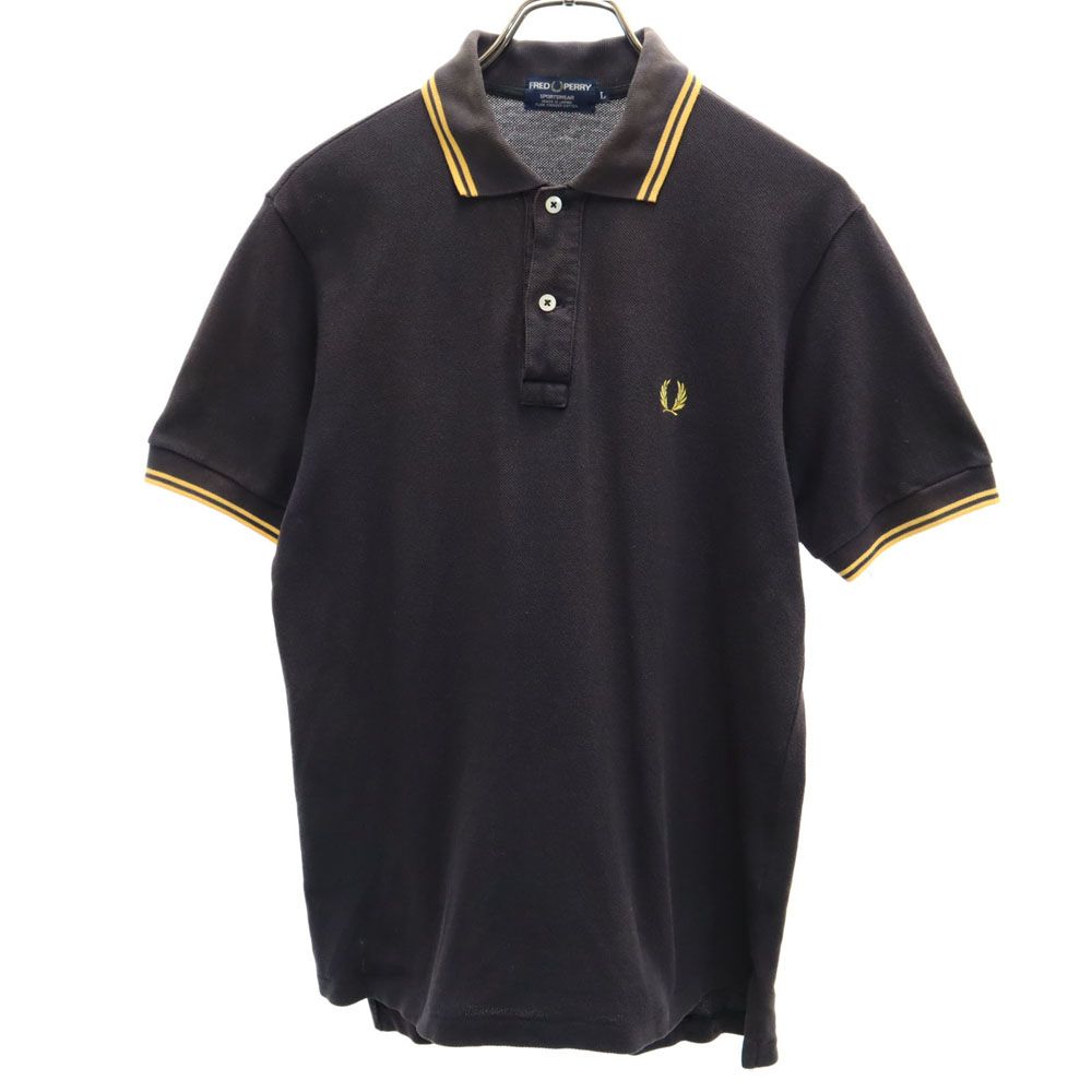 美品　FRED PERRY ブラック ポロシャツ L FRED PERRY ブラック ポロシャツ L FRED PERRY フレッドペリー