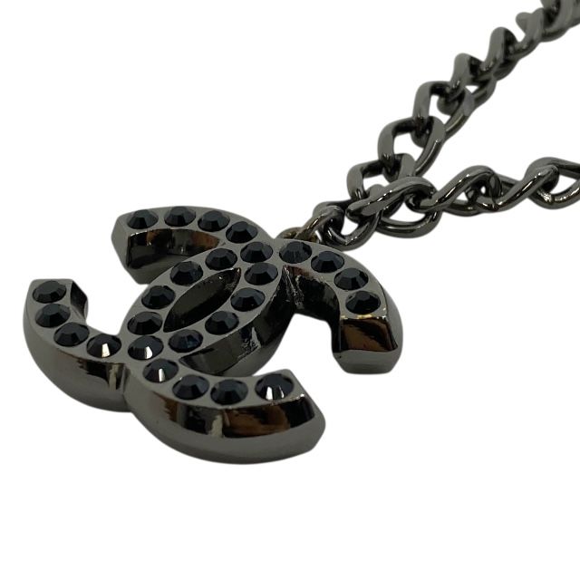 シャネル ネックレス 04A ココマーク ブラックストーン ラインストーン