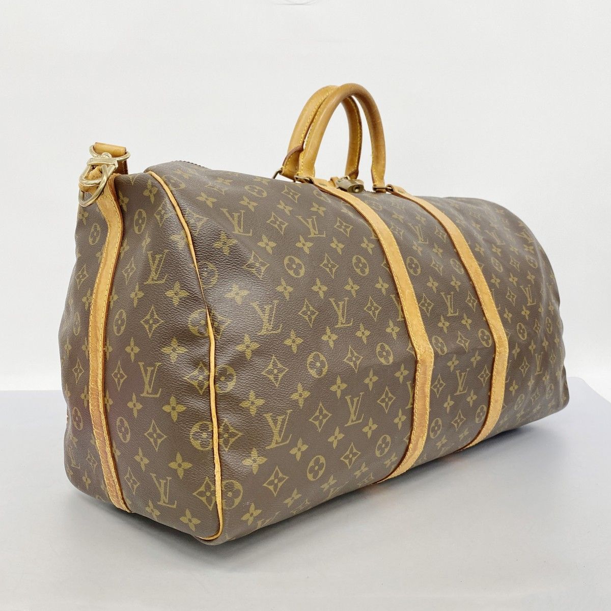 5md4073 ルイヴィトン ボストンバッグ モノグラム キーポルバンドリエール55 M41414 ブラウン メンズ レディース ユニセックス