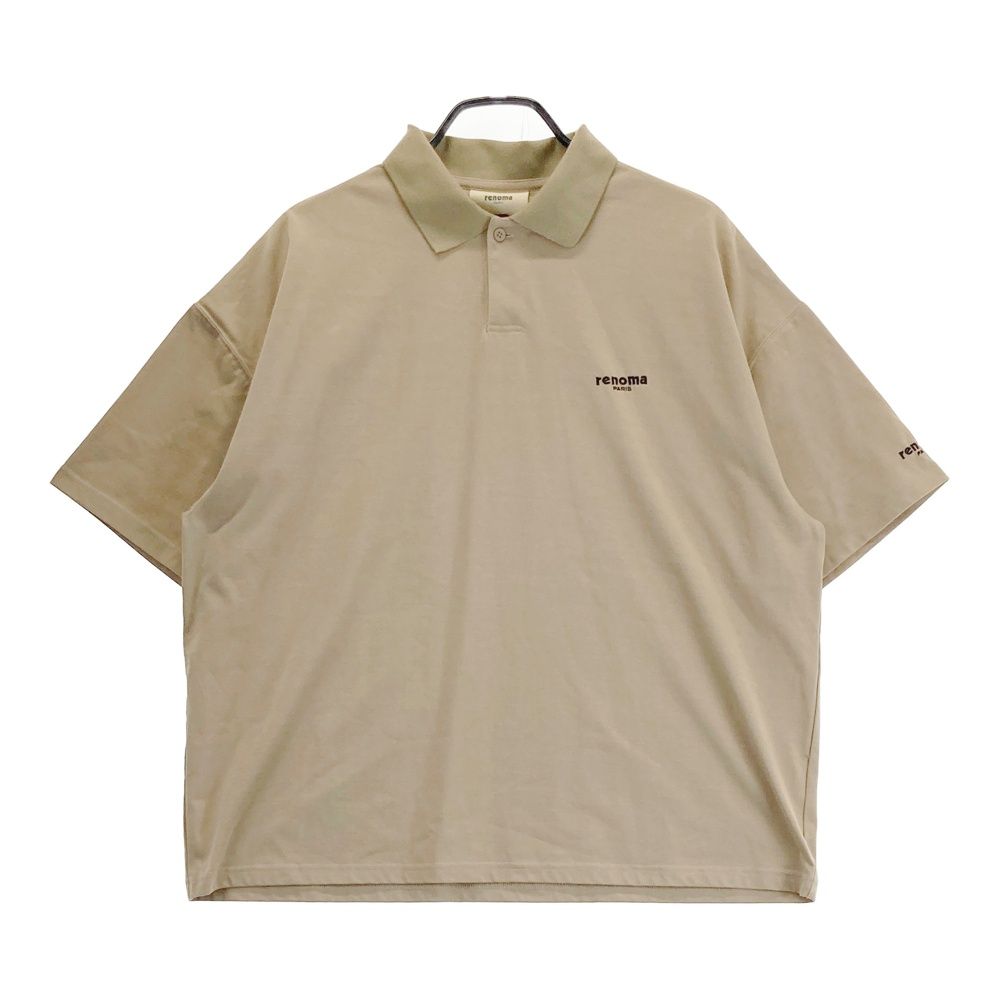 サイズ：L RENOMA GOLF レノマゴルフ 半袖ポロシャツ ベージュ系