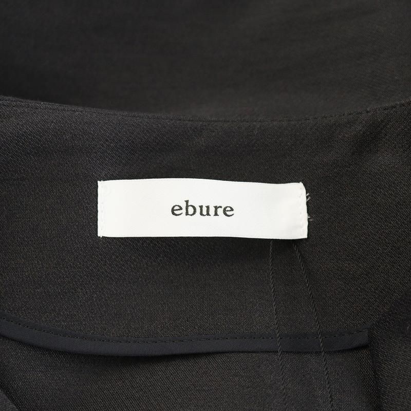 エブール ebure クリアダブルクロス ベルテッドペプラムブラウス