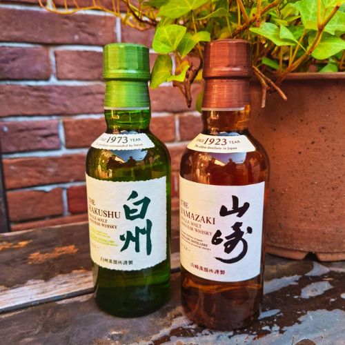 山崎,白州 180ml 2本セット サントリー 山崎 （180ml）2本と白州