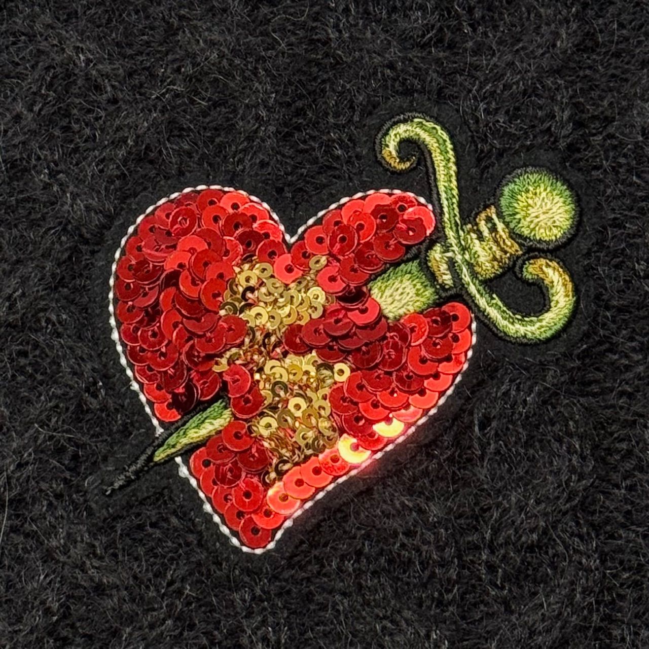 参考上代63800円 未使用品 DAIRIKU 24AW Heart Spangle Cable Mohair 