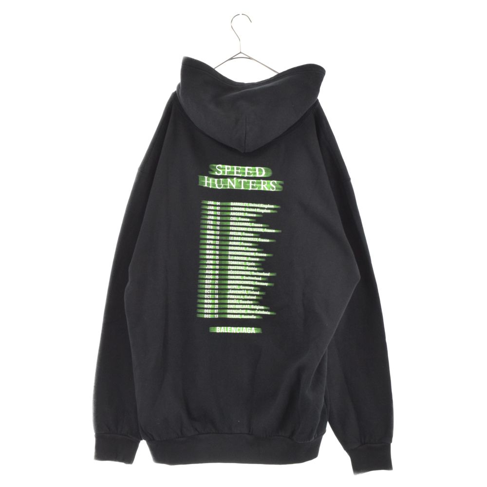 BALENCIAGA (バレンシアガ) 19SS SPEED HUNTERS ZIP UP HOODIE 559100-TDV38 スピードハンター  ジップアップ フーディー パーカー ブラック