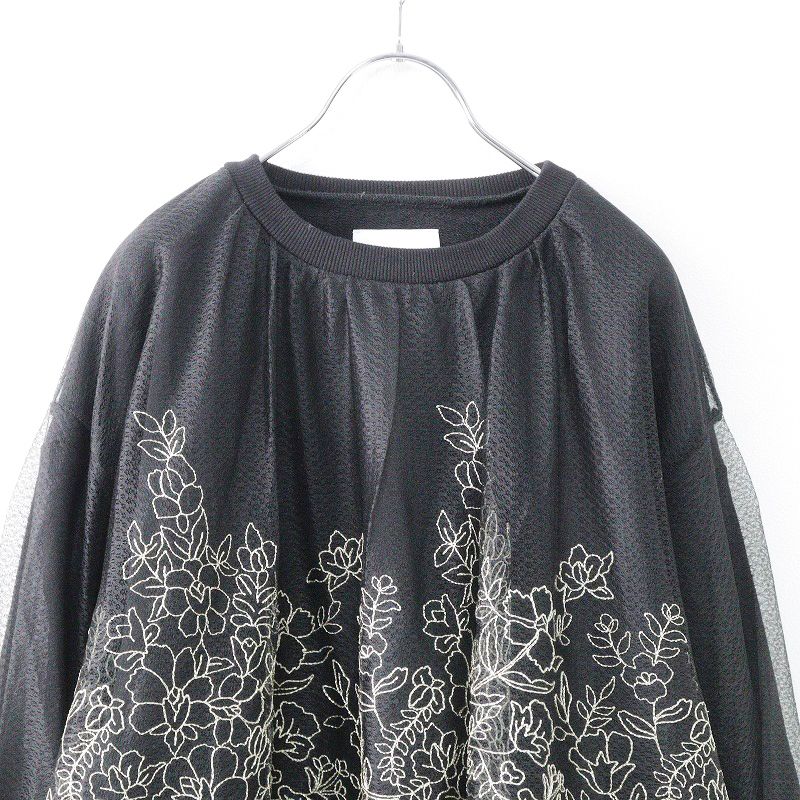 トップス LULA TULLE EMBROIDERY SWEAT TOPS Ameri（アメリ）の「LULA TULLE EMBROIDERY SWEAT TOPS