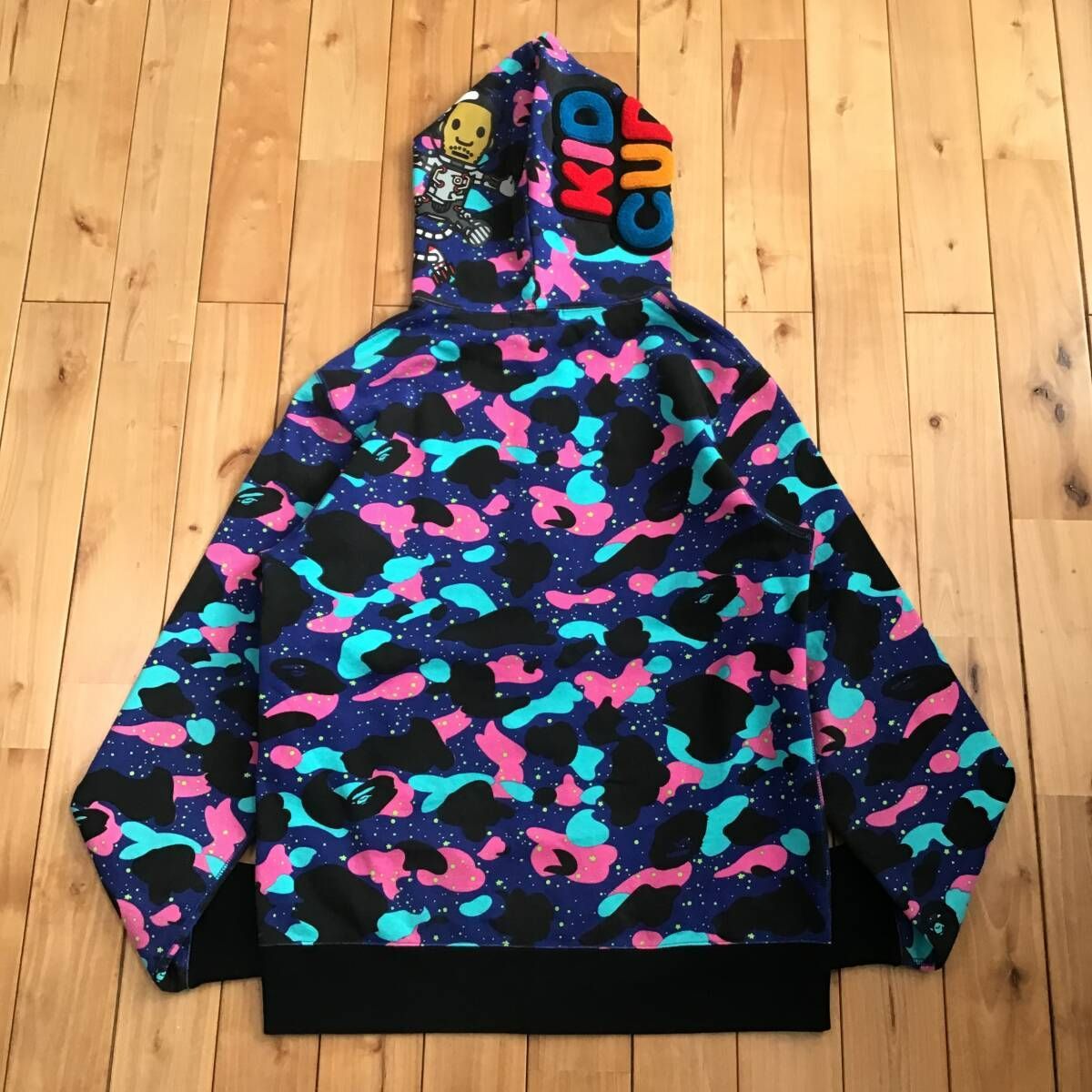 ☆XL☆ KID CUDI × BAPE camo シャーク パーカー shark full zip 