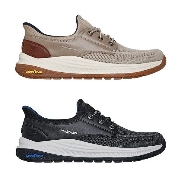スケッチャーズ skechers スニーカー メンズ 205467 スリップインズ リラックスドフィット メロエ MEROE ALDEN ブラック 29.0cm