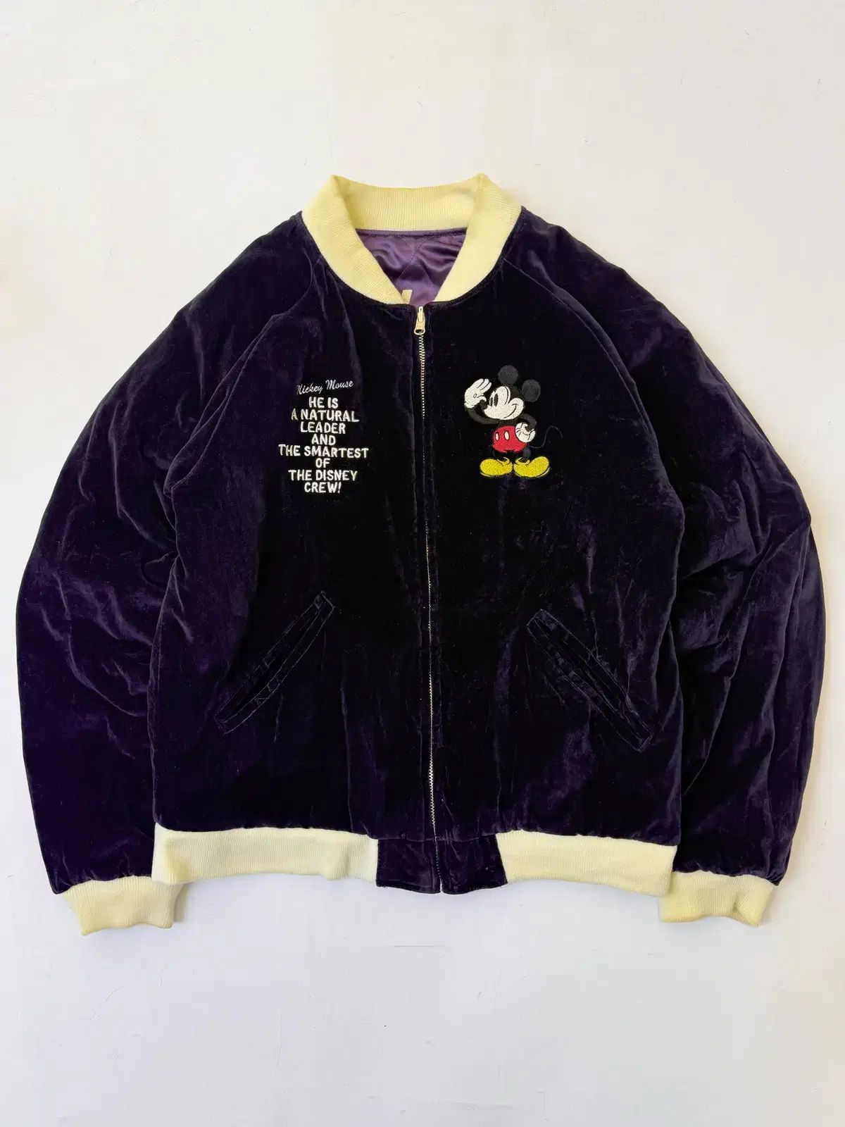 Disney ディズニー ミッキーマウス スカジャン M メンズ スカジャン 