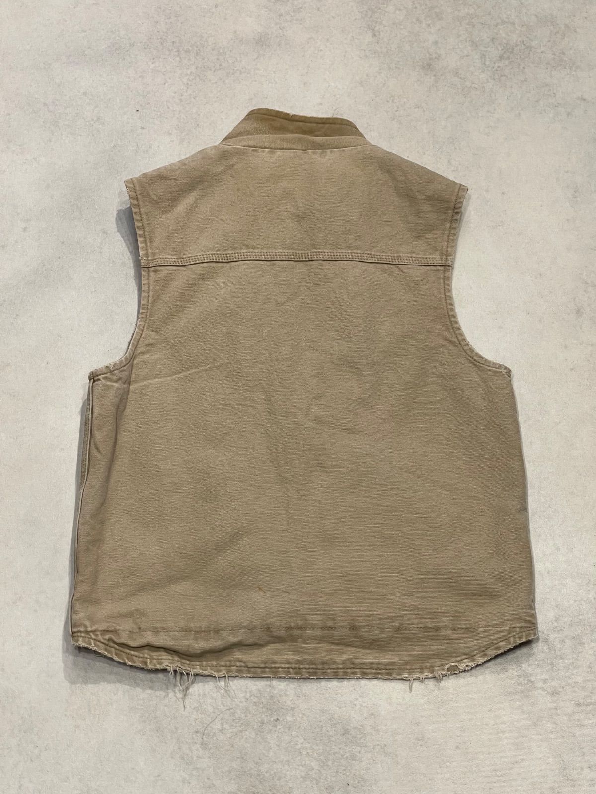 Carhartt Duck Vest 】カーハート ダック地ベスト ベージュ 裏地