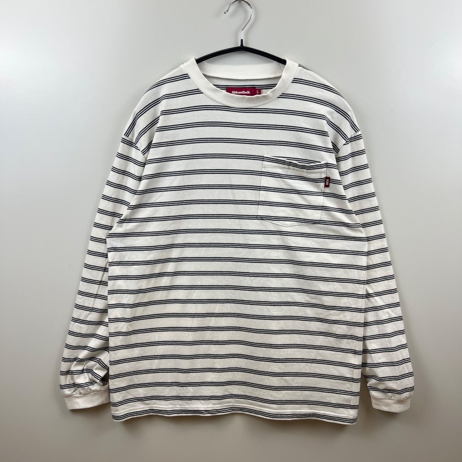 HIDE AND SEEK ハイドアンドシーク ボーダーポケットTシャツ M Hide and Seek/ハイドアンドシーク/Striped Pocket/ボーダー