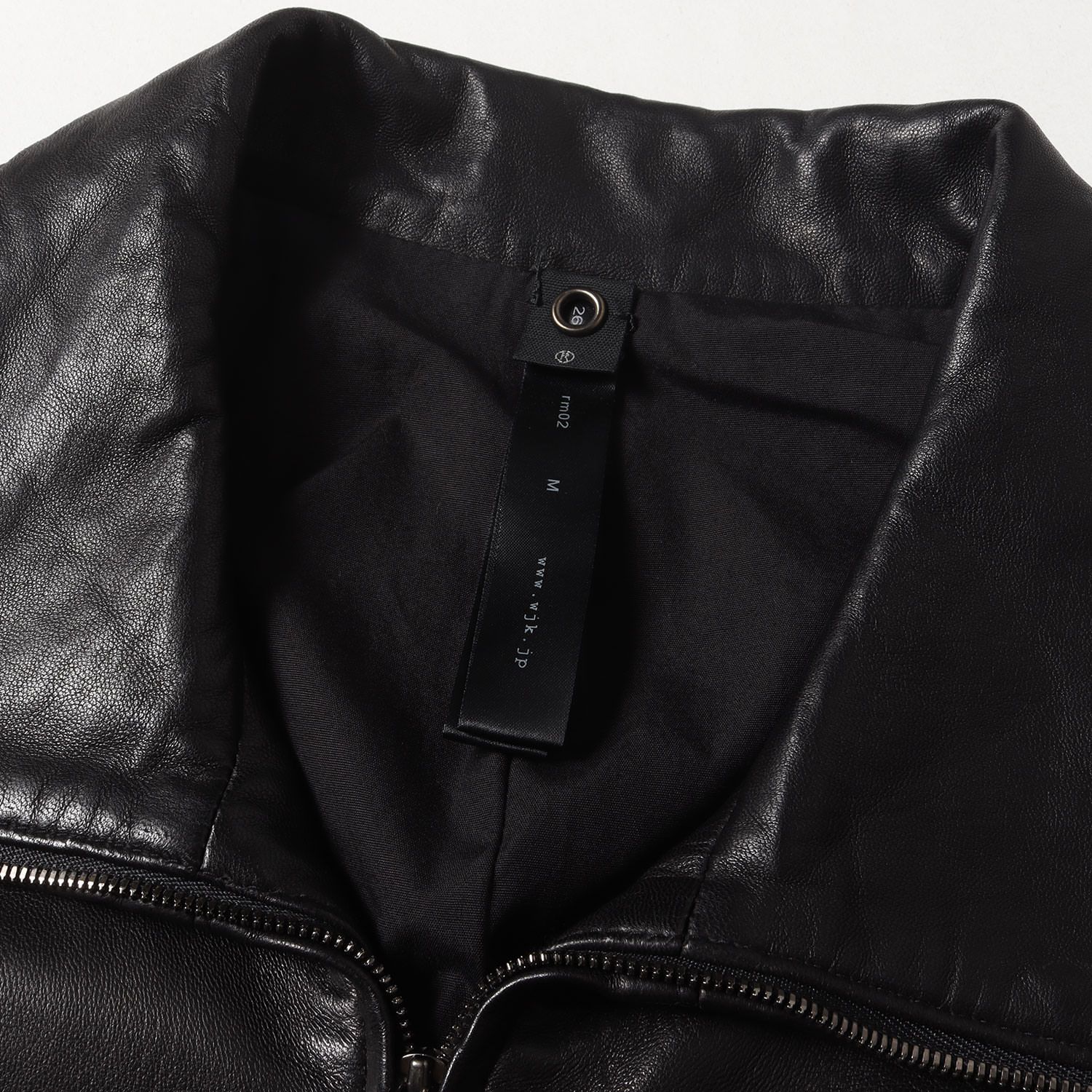 10AW ファッション wjk ダブルジェイケー レザージャケット ラムレザー