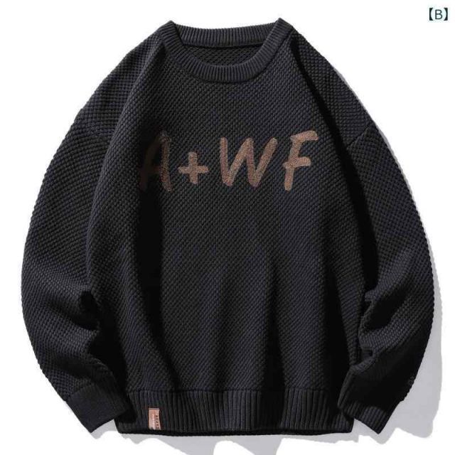 M メンズ ファッション 服 男性用 オシャレ シンプル 大人 かっこいい 大きいサイズ ストリート 紳士服 アメリカン レトロ ラウンドネック セーター 長袖 カジュアル セーター インナーウェア アウターウェア