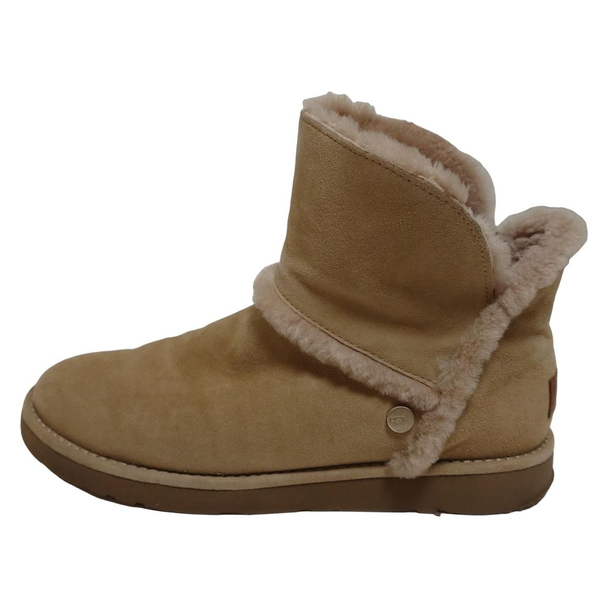 UGG アグ ショートブーツ 24 レディース - ベージュ ムートン