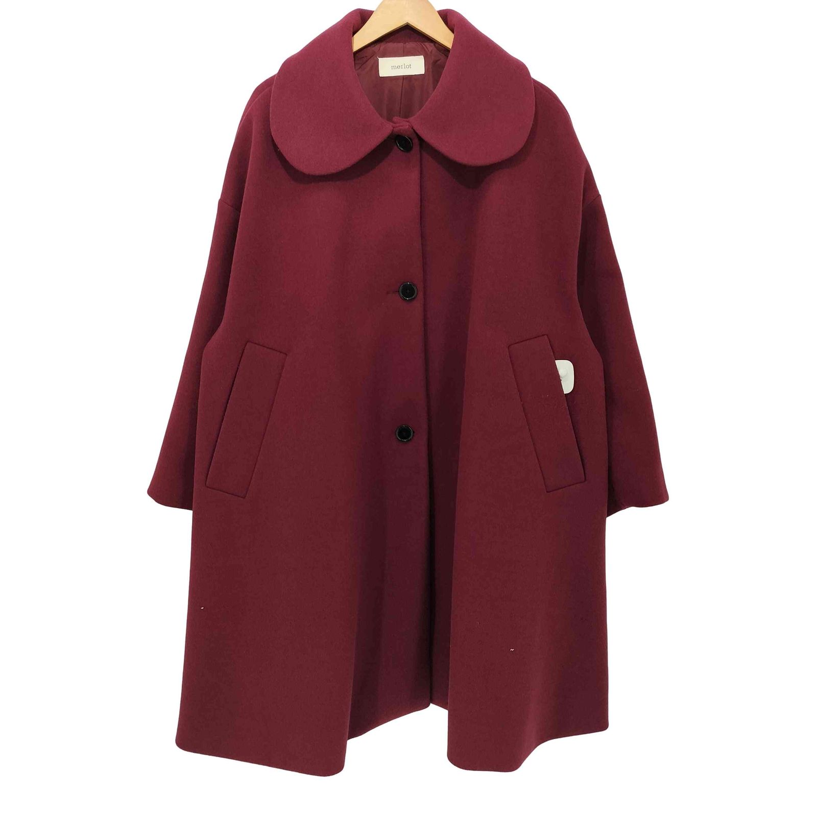 merlot Aライン丸襟コート MERLOT（メルロー）の「Aライン丸襟コート（ステンカラーコート