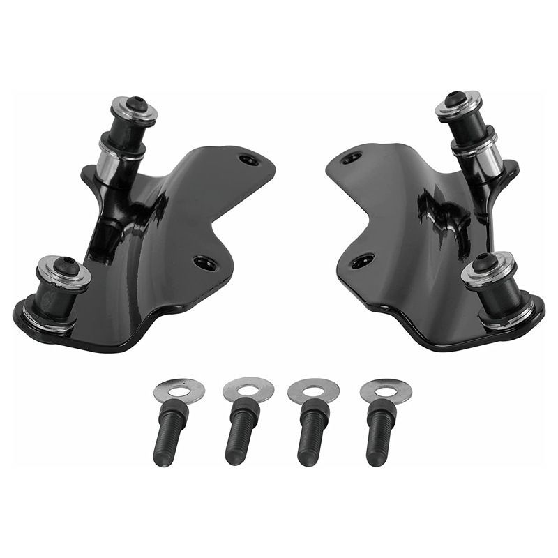 ほぼ  送料無料 ハーレー ツーリング用 2014-2025 ロードキング 大滑翔対応 ブラック 高品質クイックリリース マウントブラケット 金属製支架WPお買い得929 思いやり