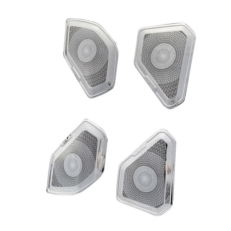 20-24年式RAV4対応ドアスピーカー装飾リング ステンレス製 4枚セット シルバー ブラック選択可 簡単貼付け FFCRYSTALESIA_COM