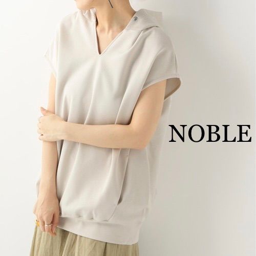 NOBLE ルーズフードパーカー ナチュラル 未使用 www.krzysztofbialy.com