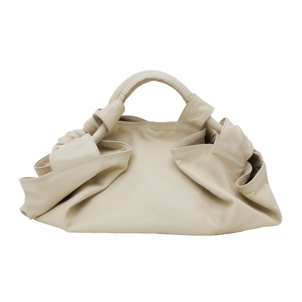 名東】【LOEWE】ロエベ ナッパアイレ ハンドバッグ アイボリー 309.82 