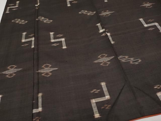平和屋着物□極上 国指定重要無形文化財 本場久米島紬 手織 逸品 未