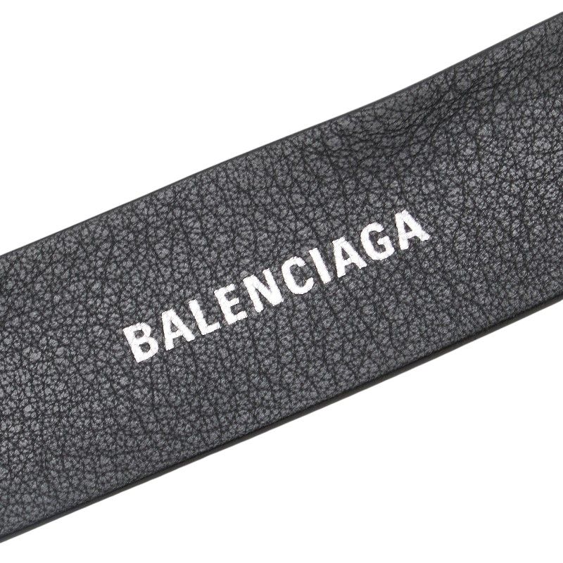 バレンシアガ エブリデイ ベルト サイズ：95 518417 ブラック レザー  