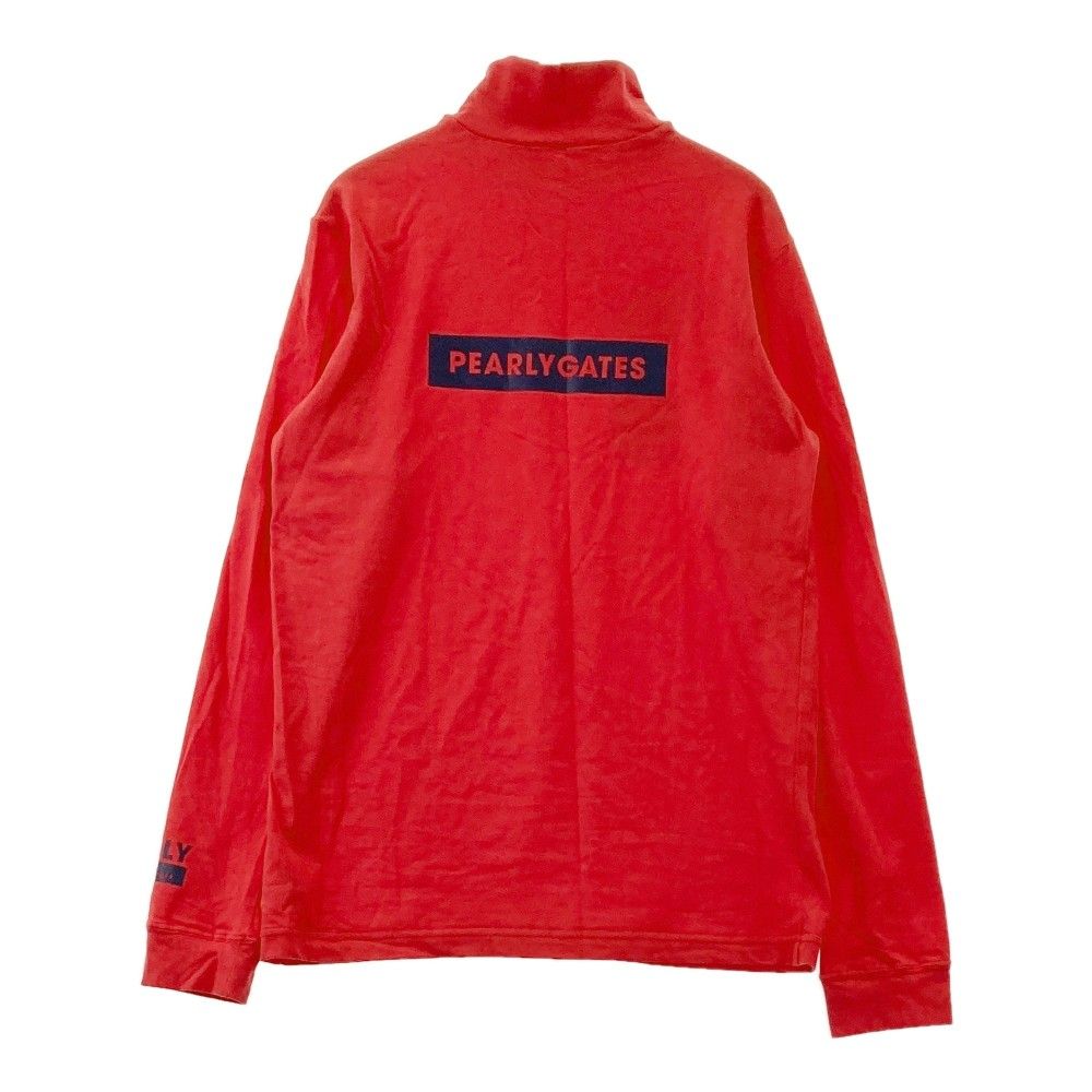 サイズ：2 PEARLY GATES パーリーゲイツ  ハイネック長袖Tシャツ  レッド系 [240101445815] ゴルフウェア レディース ストスト サイズ：2 PEARLY GATES パーリーゲイツ ハイネック長袖Tシャツ