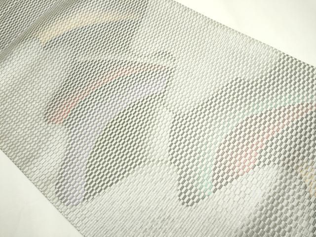 平和屋着物 六通柄袋帯 作家物 抽象文 金糸 正絹 CAAY2508hy