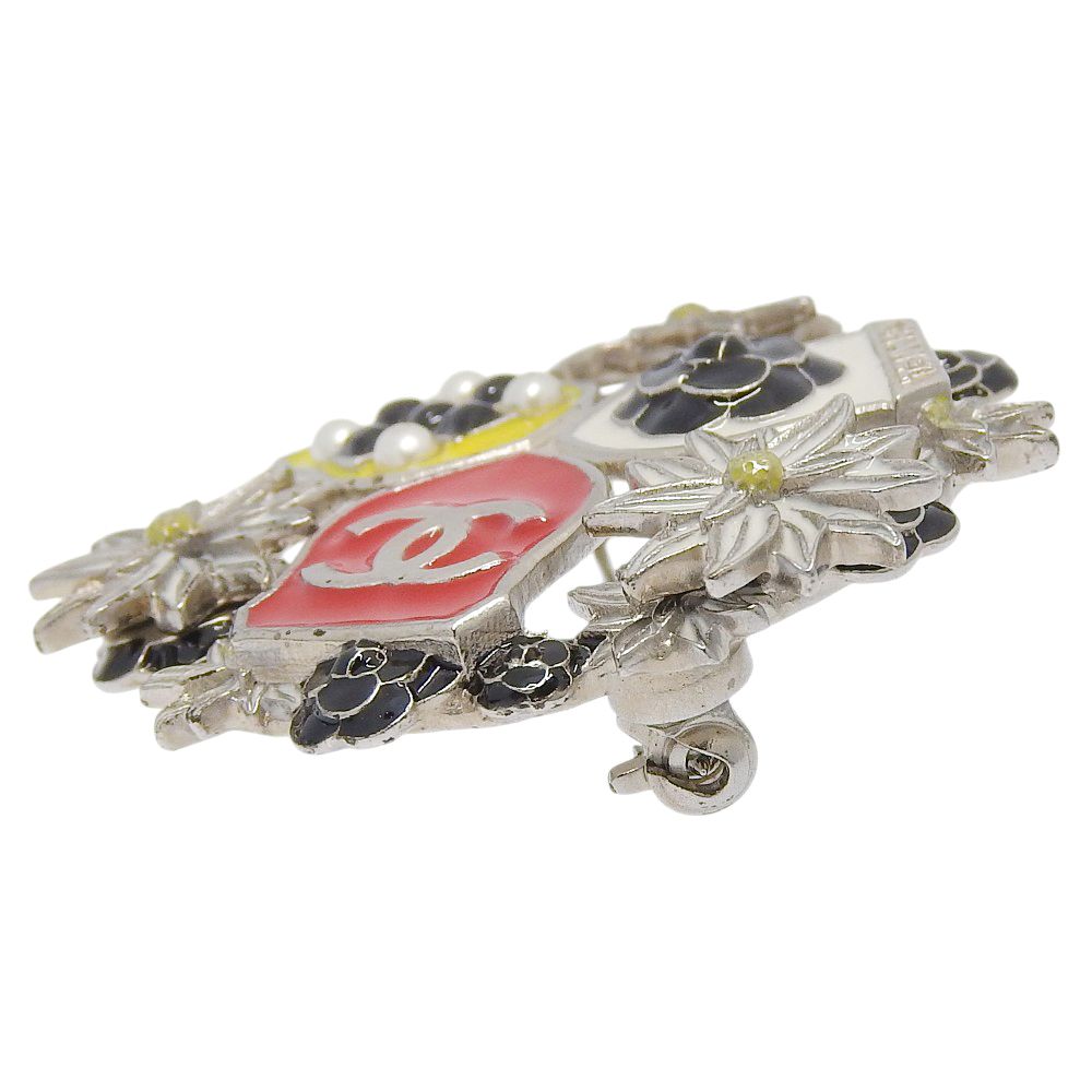 シャネル ココマーク カメリア 21K ブローチ ファブリック レッド CHANEL】シャネル ココマーク カメリア 金属製 赤/黄/白 A15 A