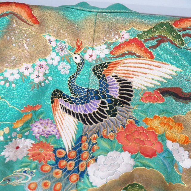 中国刺繍 相良刺繍 蒋雪英 落款入 付け下げ 宝尽くし 葡萄唐草 正絹 躾