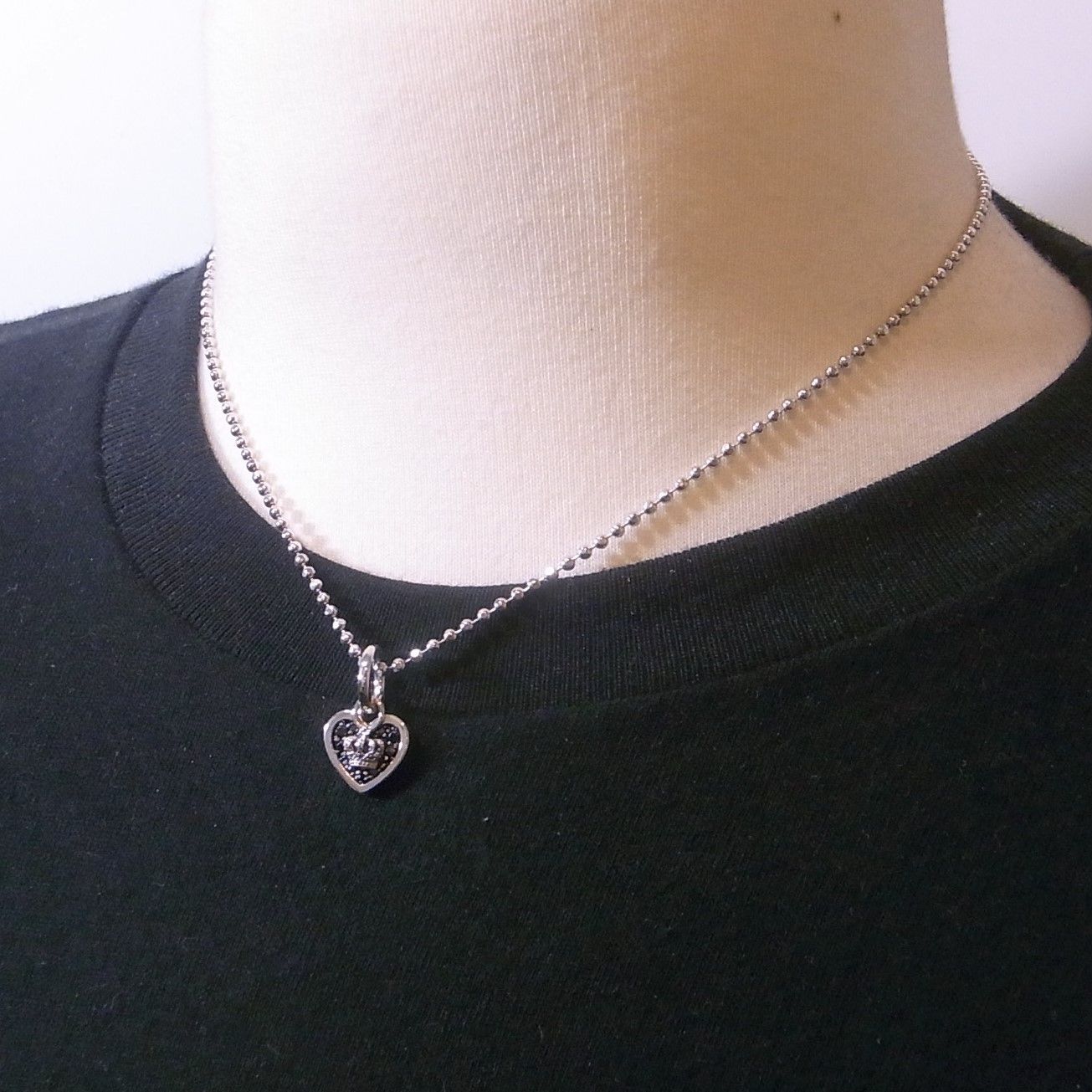 ジャスティンデイビス ペンダントトップクラウンハート SILVERシルバー925 美品 ジャスティンデイビス シルバー925 ハート クラウン 王冠