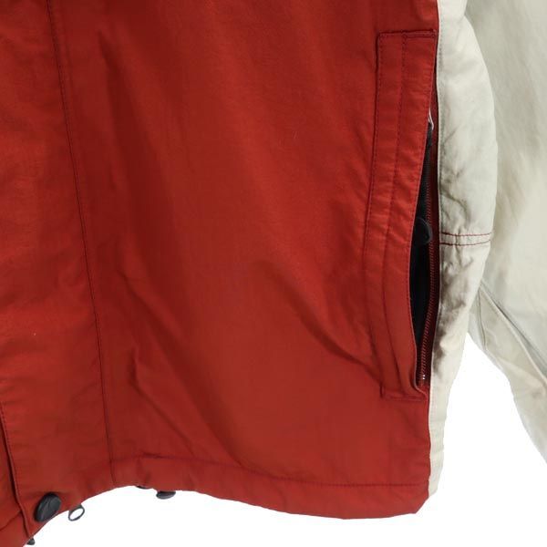 バートン ロゴ刺繍 スノーボードジャケット M 赤×アイボリー BURTON メンズ   【221218】